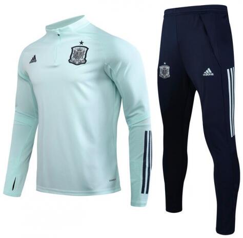 2020 Spain Light Green Sweat Shirt and Pants Training Kit